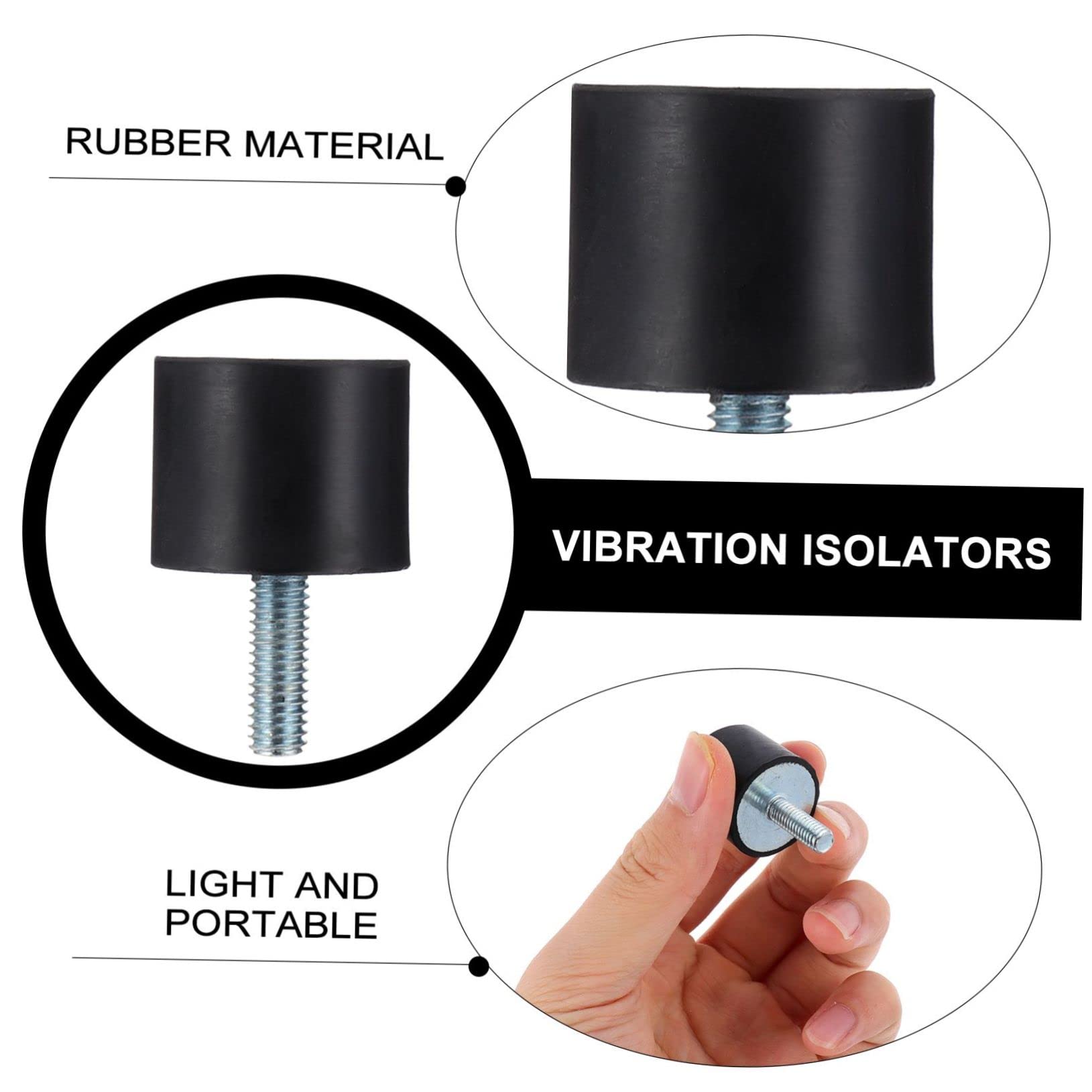 iplusmile 52piezas Soporte De Goma Antivibración Para y Amortiguadores De Caucho Para Aislamiento De Vibraciones y Reducción De Equipos De Energía