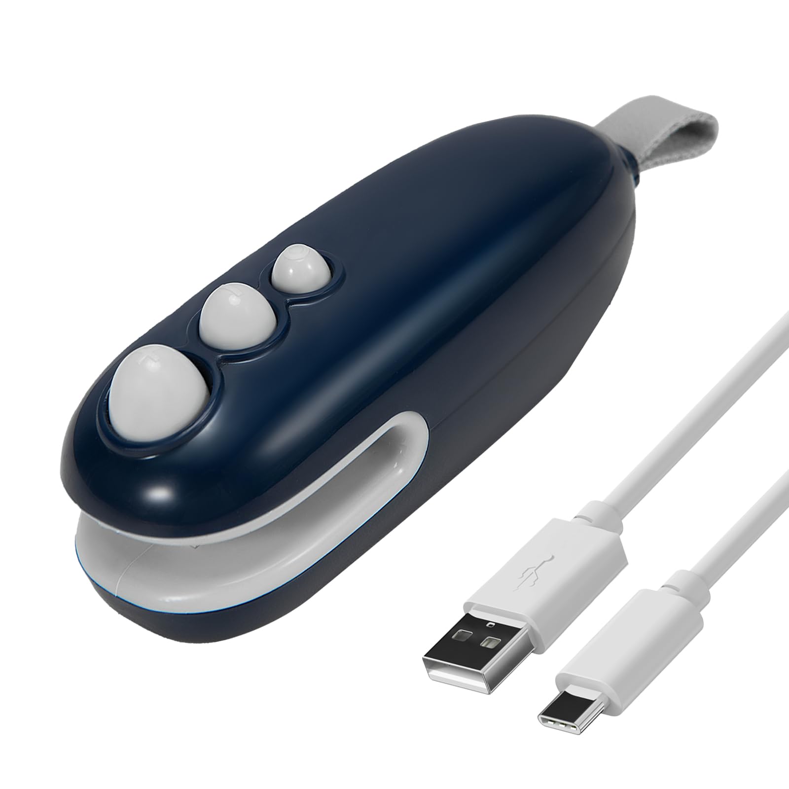 Mini Bag Sealer, 2 IN 1 Heat Sealer & Cutter, USB-C Rechargeable Portable Handheld Bag Sealer, Food Vacuum Storage Sealer for Chip Bags(Blue)