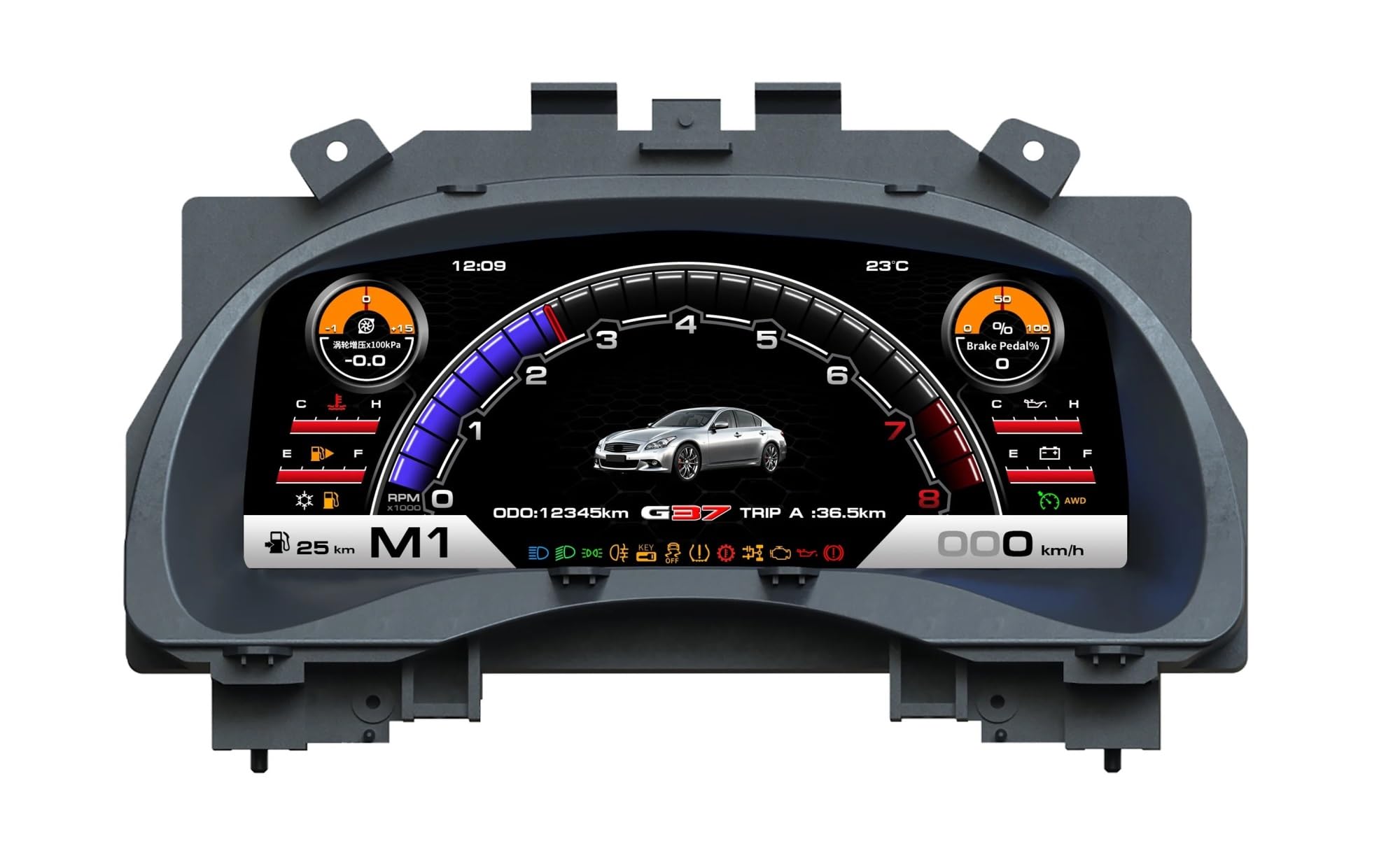 Instrument Cluster LCD Compatible with Infiniti G37 2007-2013 Digital Cluster Dashboard Instrument Meter Screen