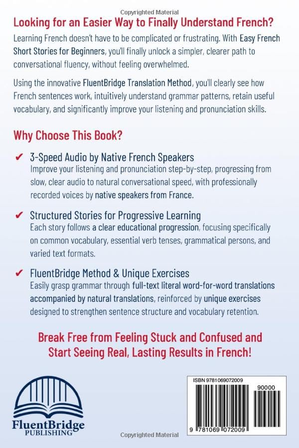 Easy French Short Stories for Beginners: Learn to Speak French Quickly with the FluentBridge Translation Method | Includes Audio Files, Anki Deck, ... Language Learning Book & Workbook for Adults - Image 2