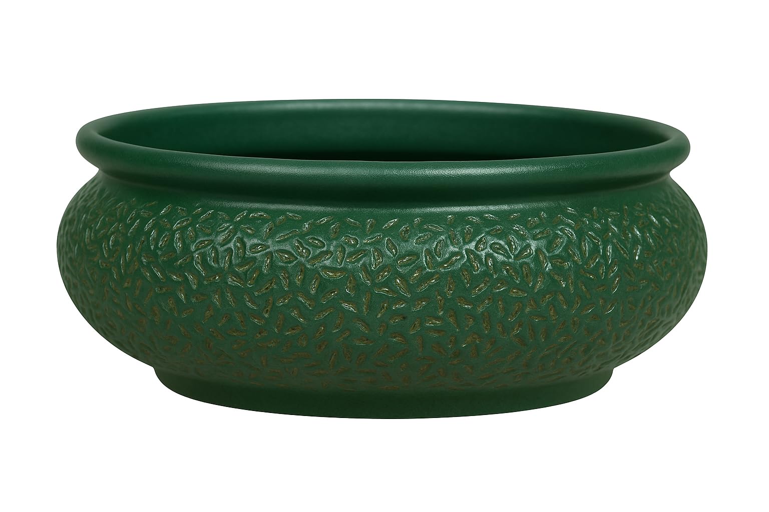Pot de fleurs rond incassable au gel en grès vert Watzmann 50x25 cm