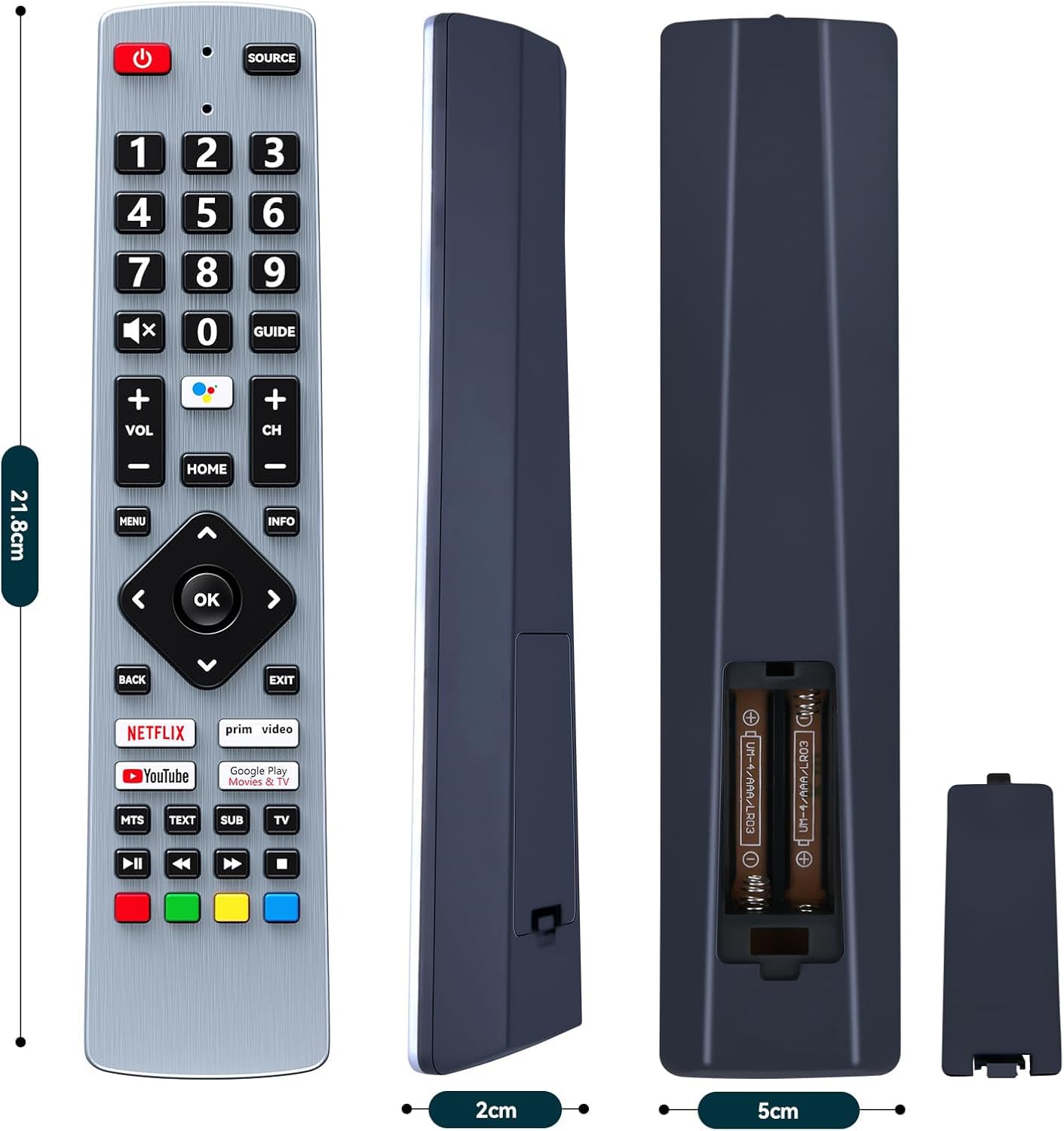 Telecomando Universale FOXRMT Per TV Sharp – A Infrarossi, 4 Tasti Rapidi, Nessuna Configurazione, Compatibile Con Modelli 24BI6EA, 32BI5EA, Ecc.