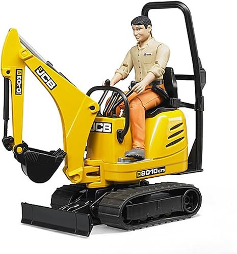 Miniatura 3 de Bruder Jcb Micro Excavator 8010 Cts y trabajador de la construcción (los colores pueden variar)