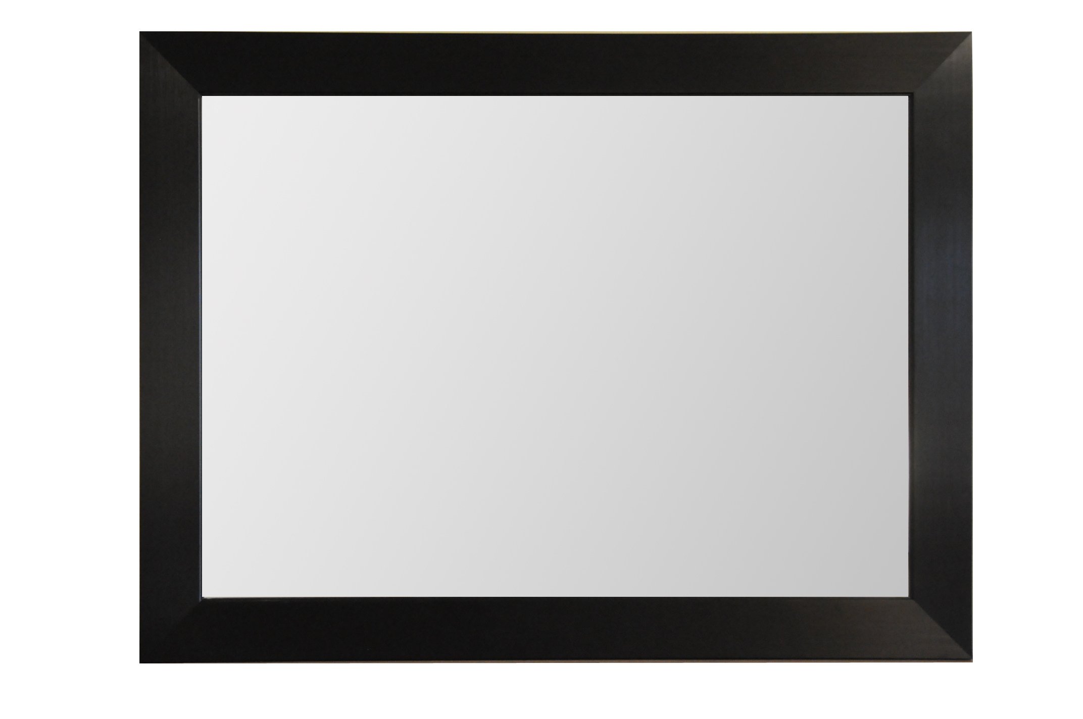 Wood Frame Modern Mirror, Square, Espresso/Black Finish