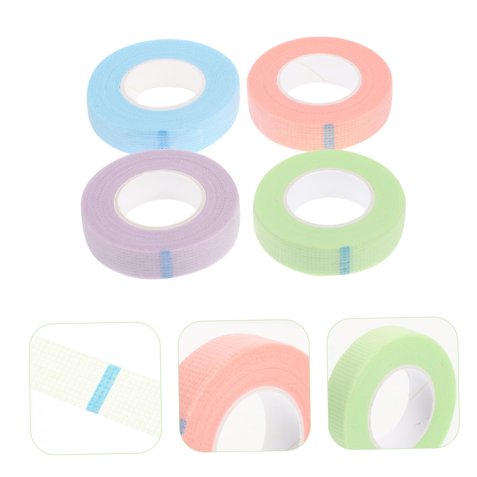 SOESFOUFU 4 Rolls Lash Extension Eyelid Tape Non-woven Breathable Lash Tapes for