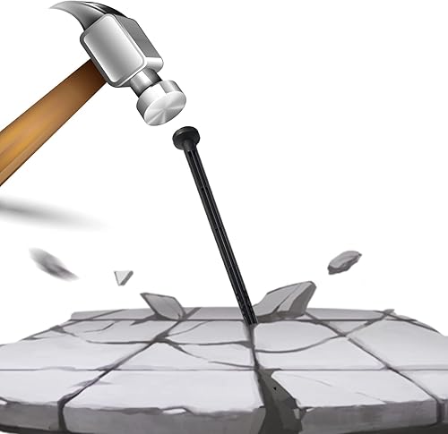 Miniatura 2 de 100 estacas de plástico para bordes, uñas de plástico de 8 pulgadas, picos de anclaje de nailon en espiral, picos de anclaje para bordes de paisaje,