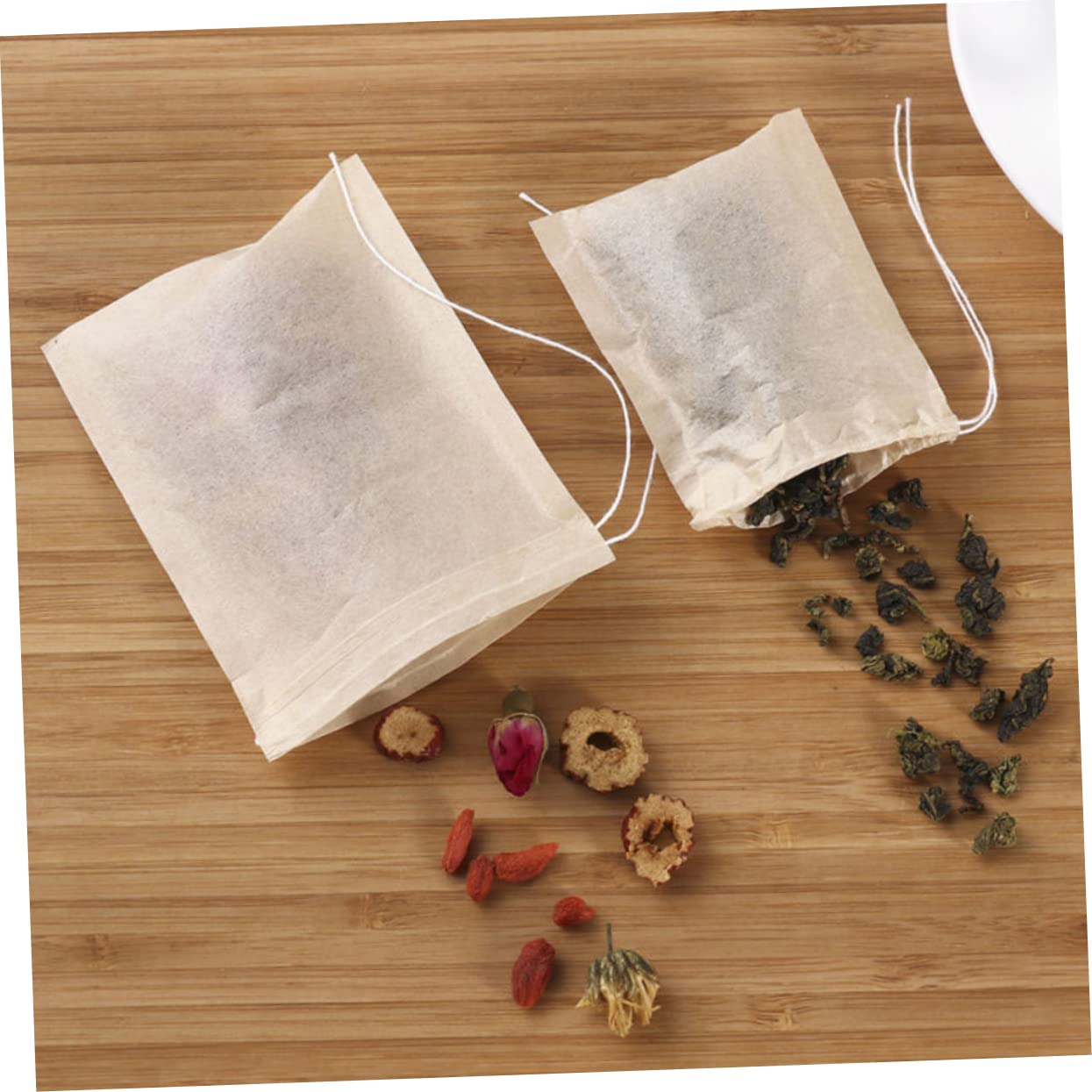 Cabilock 3 Juegos De Bolsitas De Té Vacías Con Filtro Para Hierbas Sueltas Bolsitas De Papel Con Cordón 200 Unidades X 3