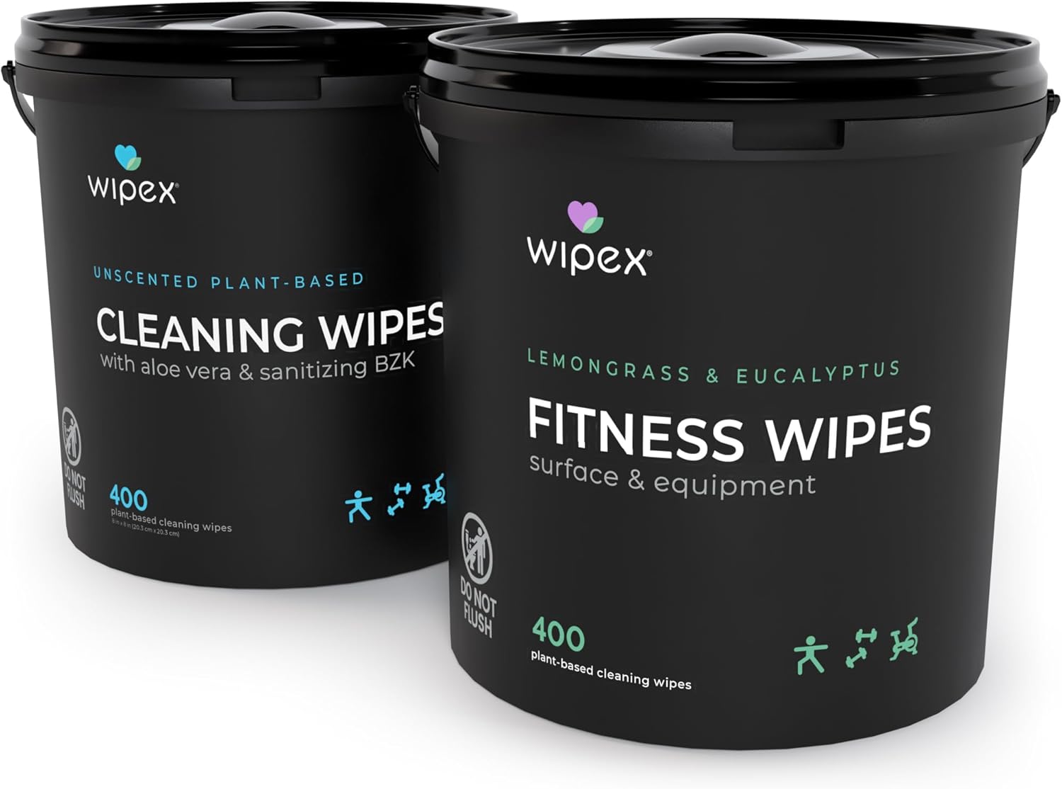 Wipex Gym Wipes for Equipment Bundle Get 2 Buckets (1