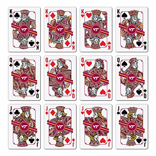 Image of YouTheFan NCAA Officially-Licensed Playing Cards - Original Artwork on All face Cards and Jokers - Team's Official Colors - Quality Linen Texture - Designed in The USA