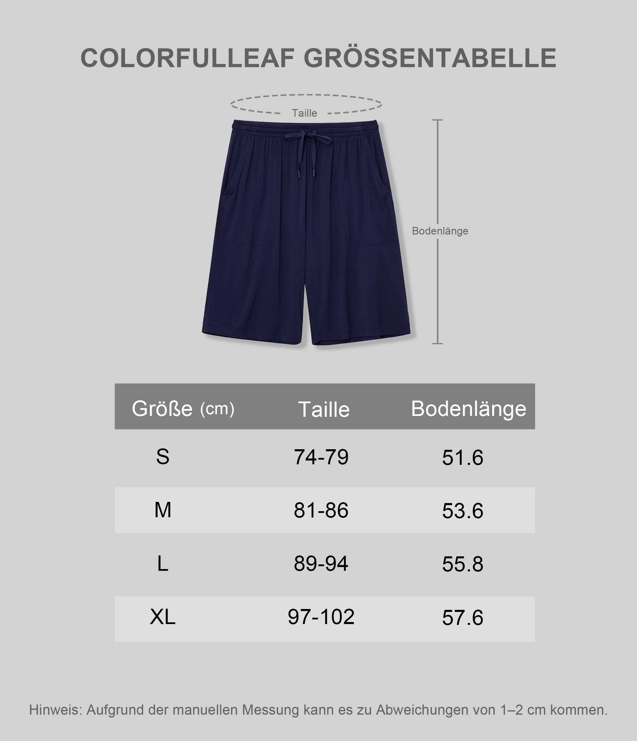 COLORFULLEAF Schlafanzughose Herren Lang Schlafhose Pyjamahose für Männer Jogginghose 1/2er Pack Haushose mit Taschen