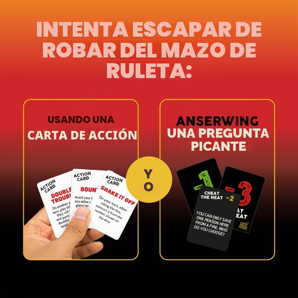 Wilder Hot Ones Ruleta – Salsa Picante incluida – Un Juego de Fiesta Push Your Luck