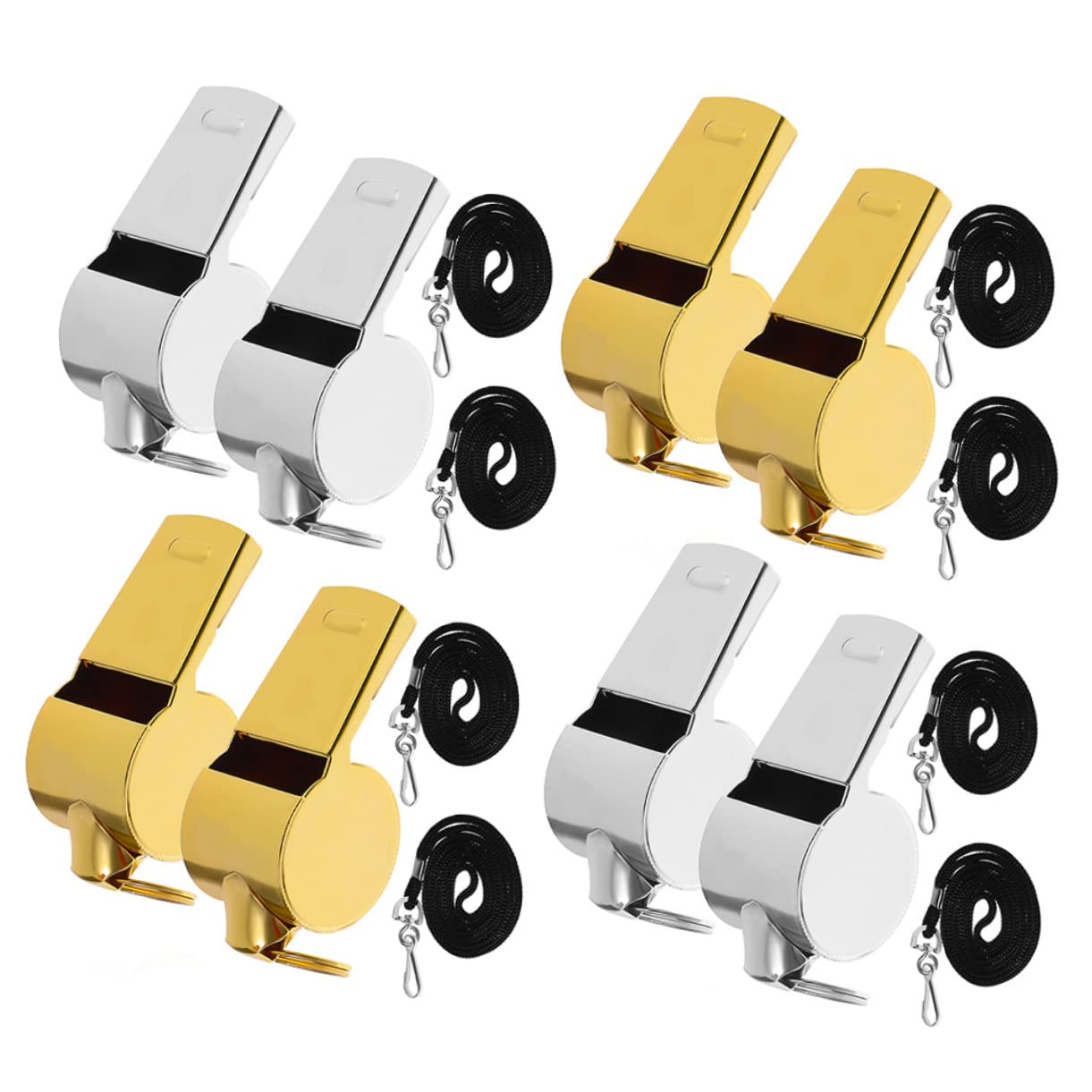 Mipcase 1set Fischio Dell'arbitro Deterrente Porta Kit Fischietto A Mano Rampicante Camping Decorazione da Appendere in Metallo Arbitro Fischietto in Metallo Acciaio Inossidabile