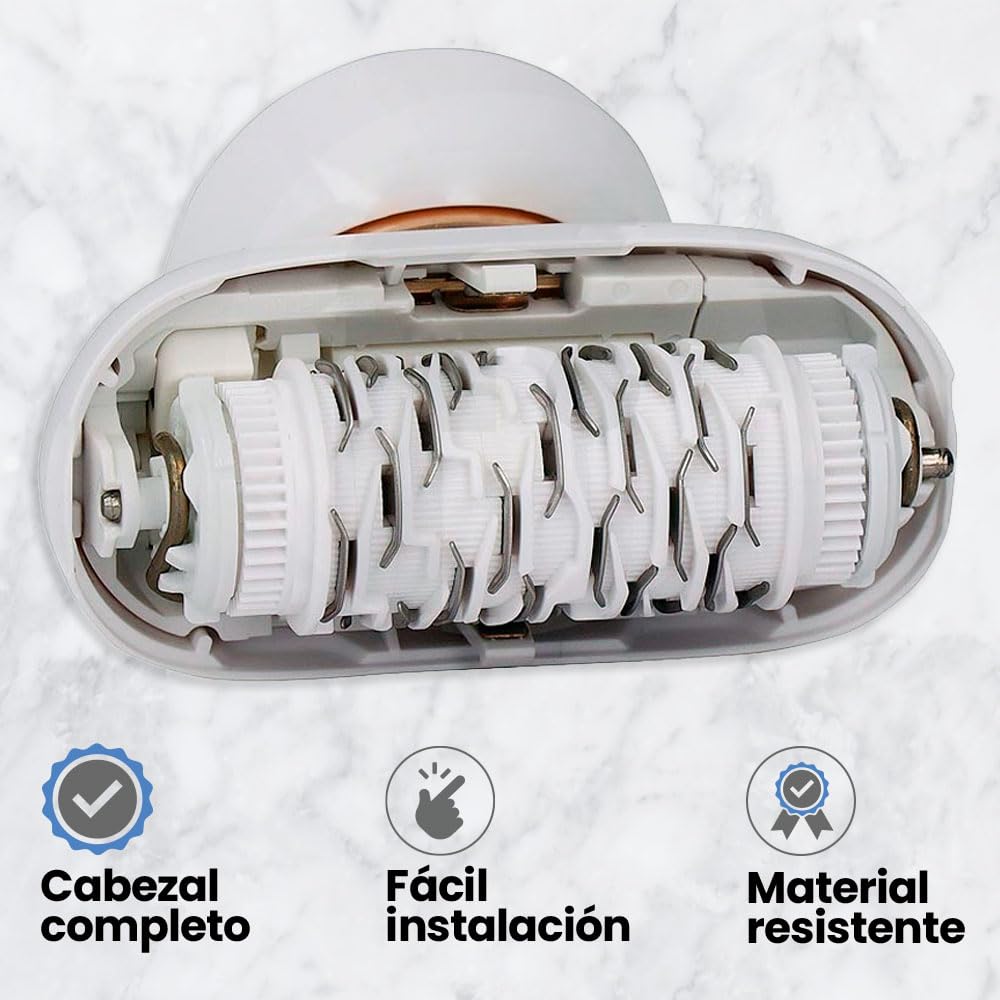 Anakel Home Repuesto Cabezal 81719648 Compatible con Braun Silkepil 9 Flex, Cabezal Flexible, Tecnología Micro-Grip con 40 Pinzas