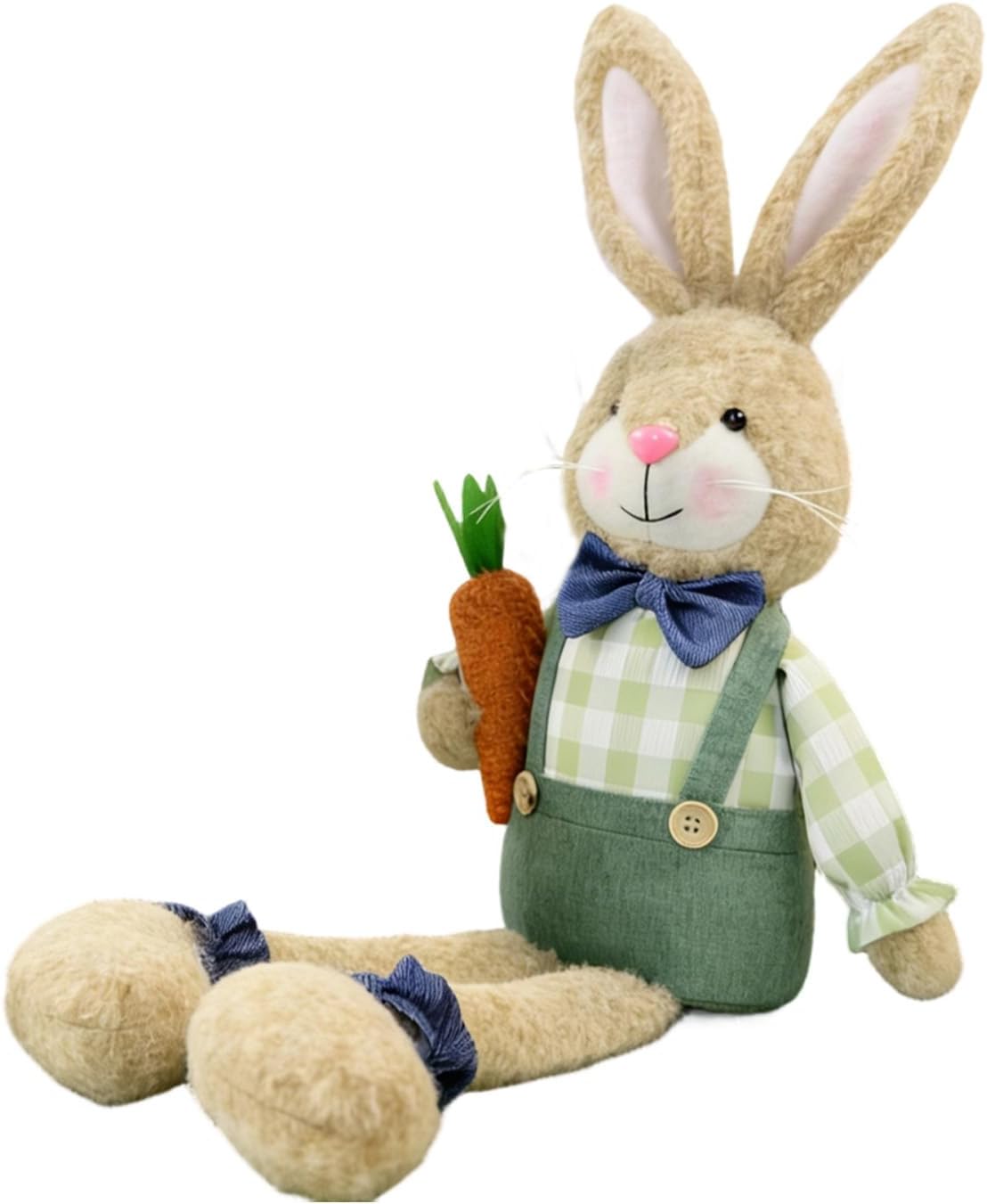Cute Rabbit Plush | Soft Easter to Long Legs, Cute Rabbit Figurines Plush Animals | for Home Bedroom Office Dining Room Shelf Dorm Office Farmhouse