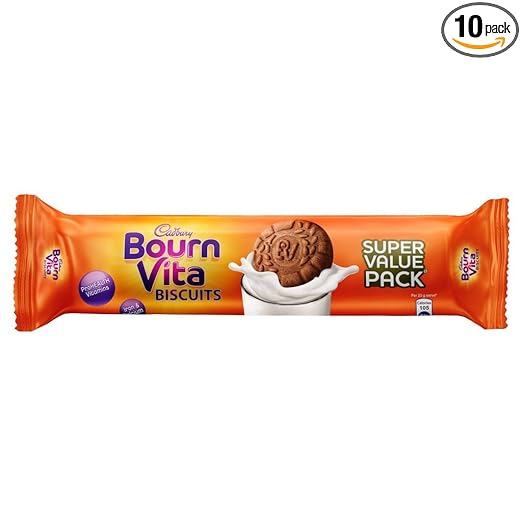 Bournvita Biscuits, 120 gm (Pack of 10)