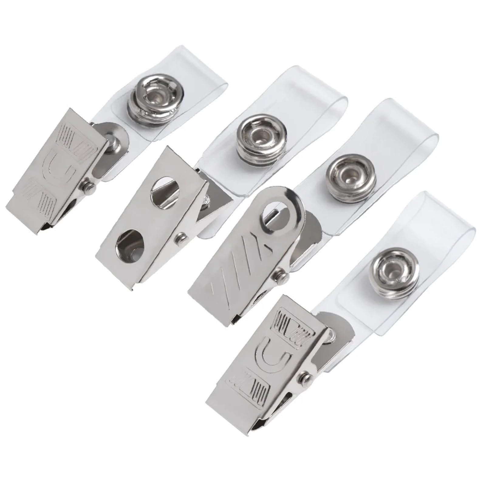 30 clip anti-smarrimento per chiavi, cordino, 4 stili, porta badge identificativo