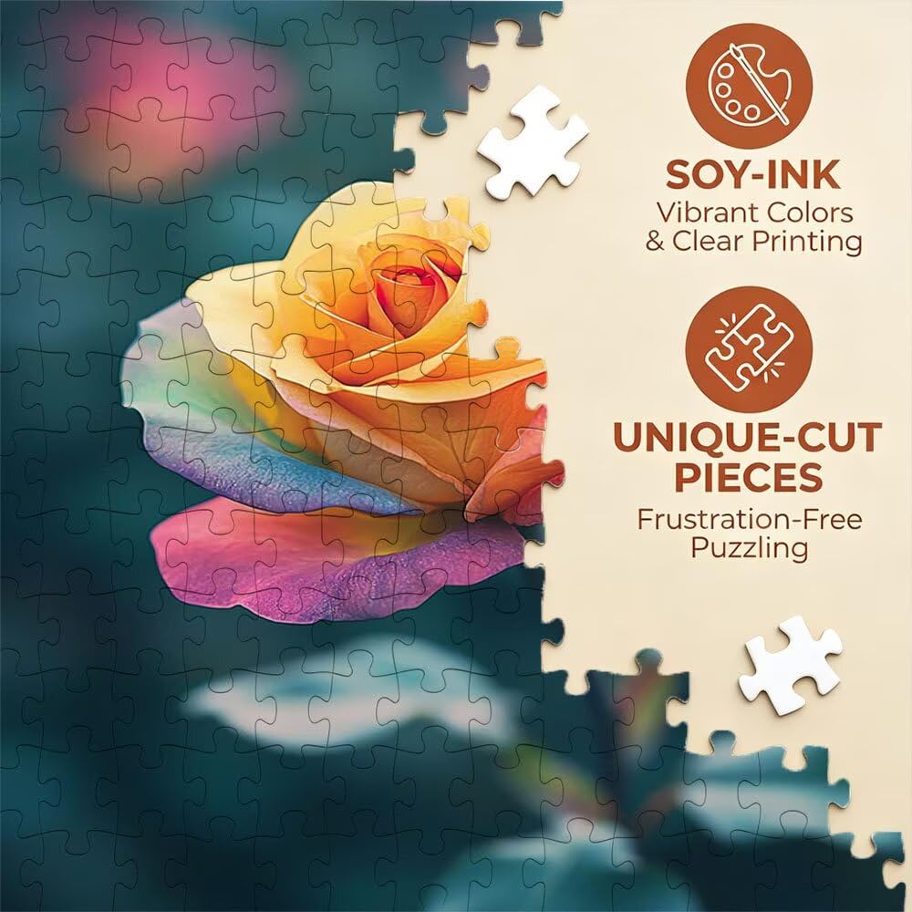 Puzzle 3000 Teile Erwachsene, Jigsaw Puzzle Erwachsene 3000 Teile, Farbe Blumen Puzzles, Impossible Klassische Puzzles, Herausfordernde Familie Aktivität Spiele, für Home Decor und Geschenke DX0YL2106