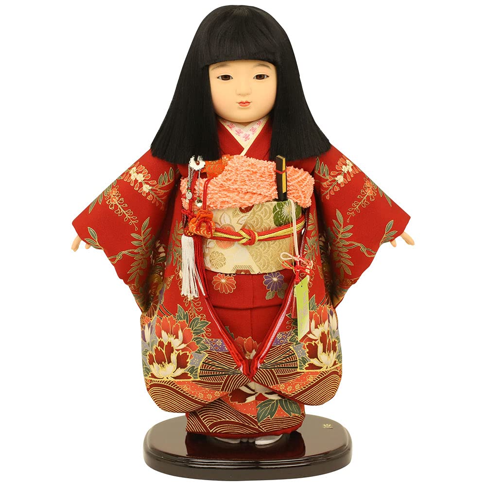 久月　市松人形　肌ぬぎ　ひなまつりのお祝いに Amazon | 久月 市松人形 齊藤公司作 10号 正絹 盛金加工 雛人形