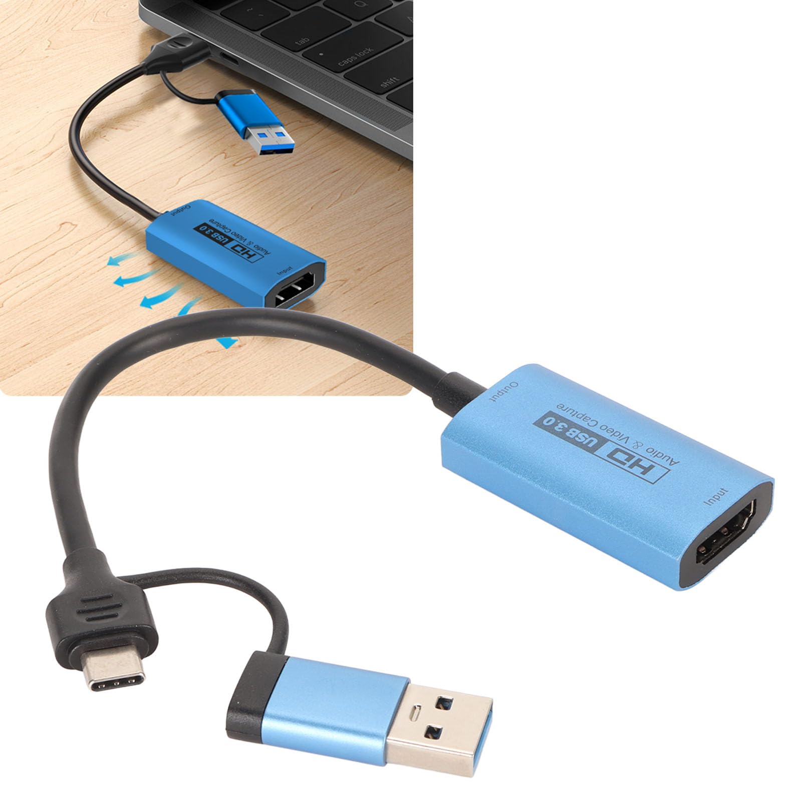 Card, Small 4K at 30HZ HD Multimedia Interface to Type C Game Video Card Low Latency Strong Heat Dissipation for DSLR for Cameras (Z36C) HDMI 4K30 USB-C Capture Card - ZoomBH