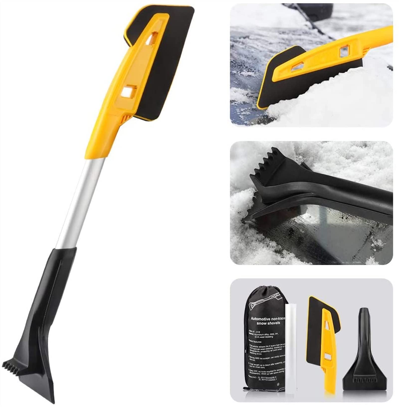 XMING Raschietto di ghiaccio, raschietto di ghiaccio for auto 2-in-1 con scopa, spazzola di neve, spazzola di neve, spazzola di neve, spazzola di neve, raschietto for auto for auto, SUV, Camion, parab