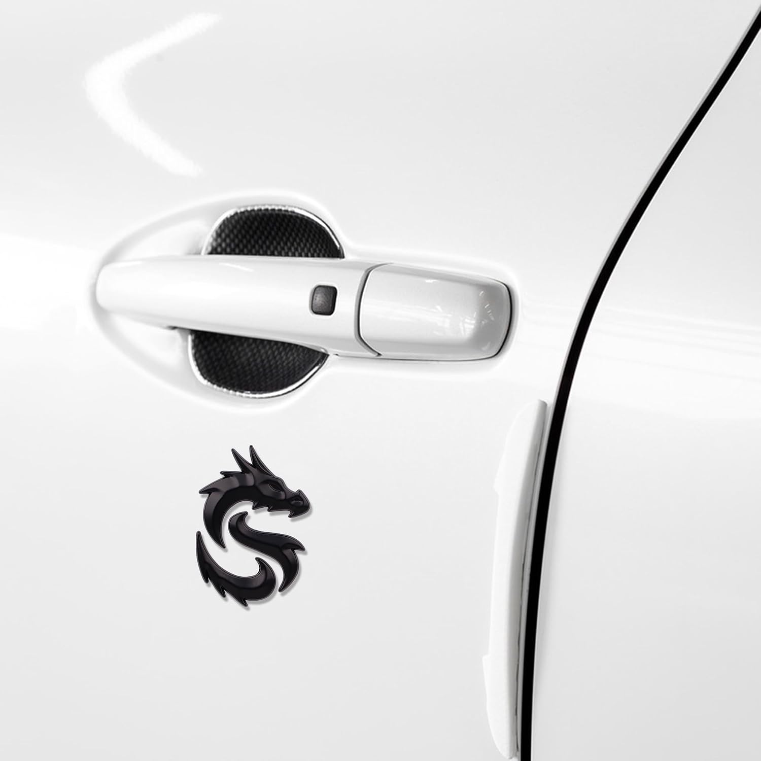 Dragon Zinc Alloy Car Emblem - 3D Metal car Stickers Side Rear Tailgate Bumper Decal Name Plate Logo for Truck, SUV, Window (Black)