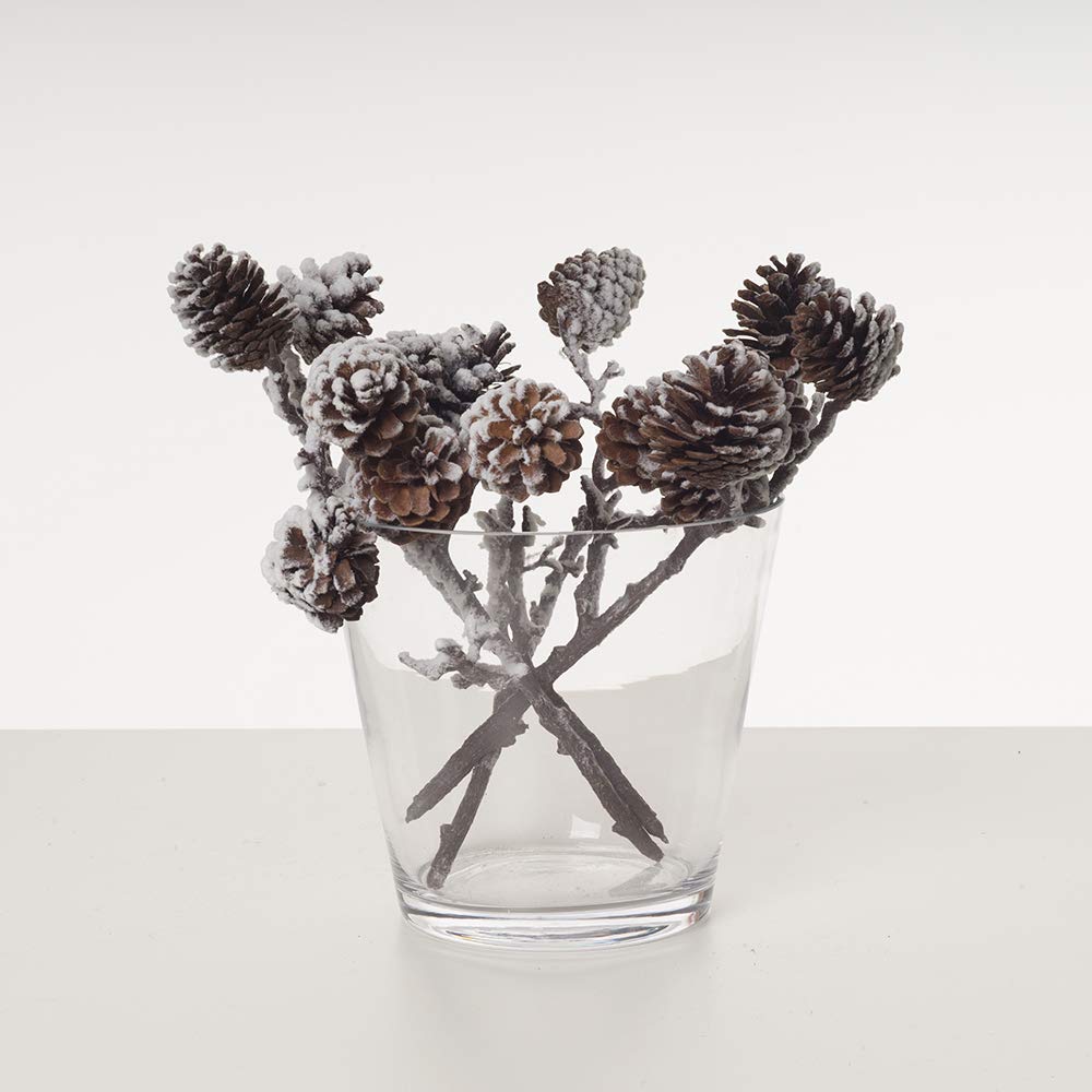Express Flor 713174 – Branch with 4 Snowy Artificial Pineapples
