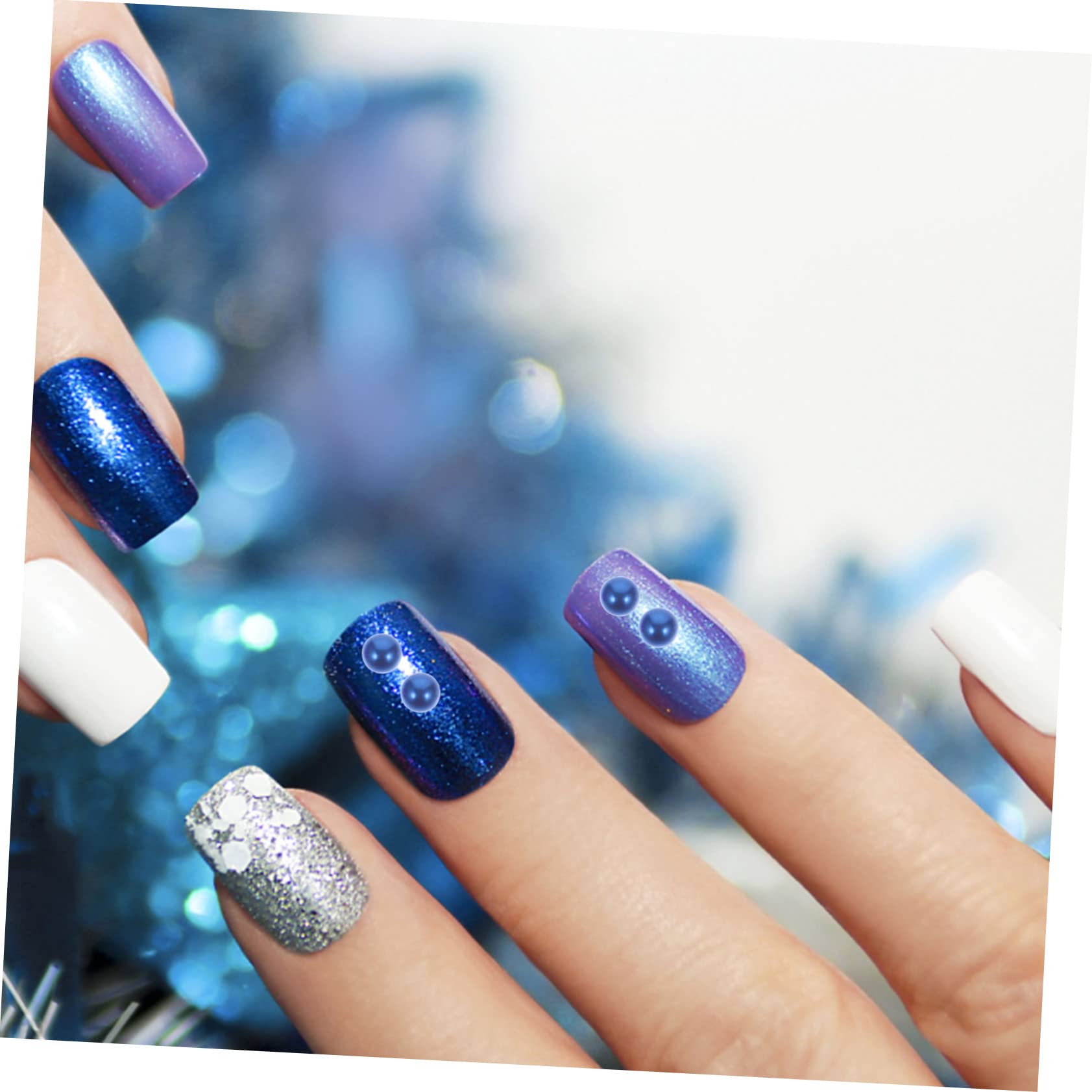 3 Pezzi Decorazioni Unghie Multi Sacchetti Adesivi Nail Art Eleganti Accessori per Manicure Facile Utilizzo Resistente All Usura per Personale