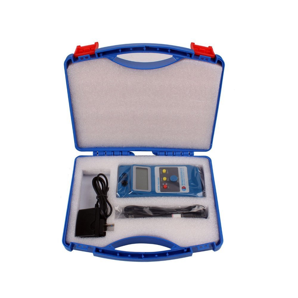 LCD Gaussmeter Tesla Meter WT10A Fluxmeter Surface Magnetic Field Tester with Ns Function and Metal Probe