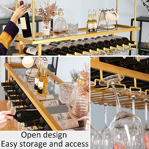 Support à verres à vin suspendu réglable : la solution anti-encombrement pour votre cave - 6