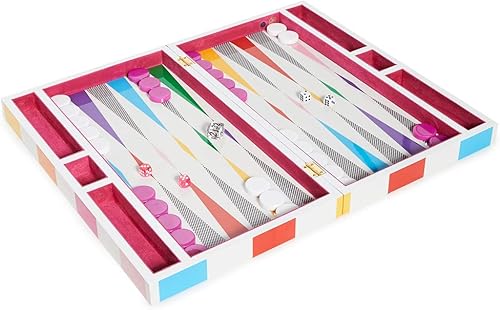 Jonathan Adler Rainbow Checkerboard Backgammon Set Jonathan Adler Rainbow Checkerboard Backgammon Set