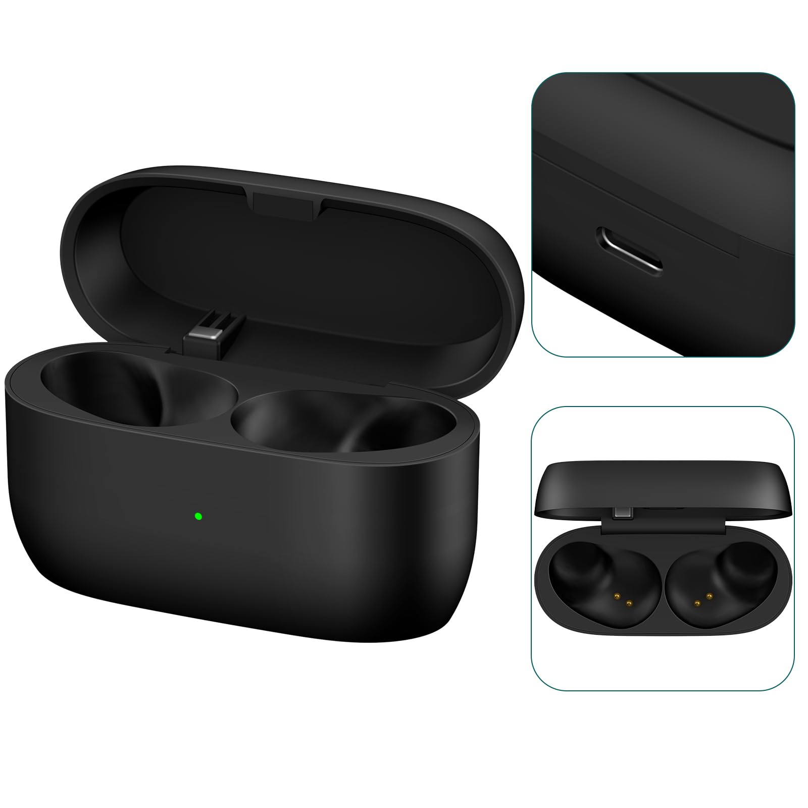 Replacement Charging Case for Jabra Elite 75t / Active 75t – 700mAh Battery, Power Protection, Type-C Input, LED Indicator