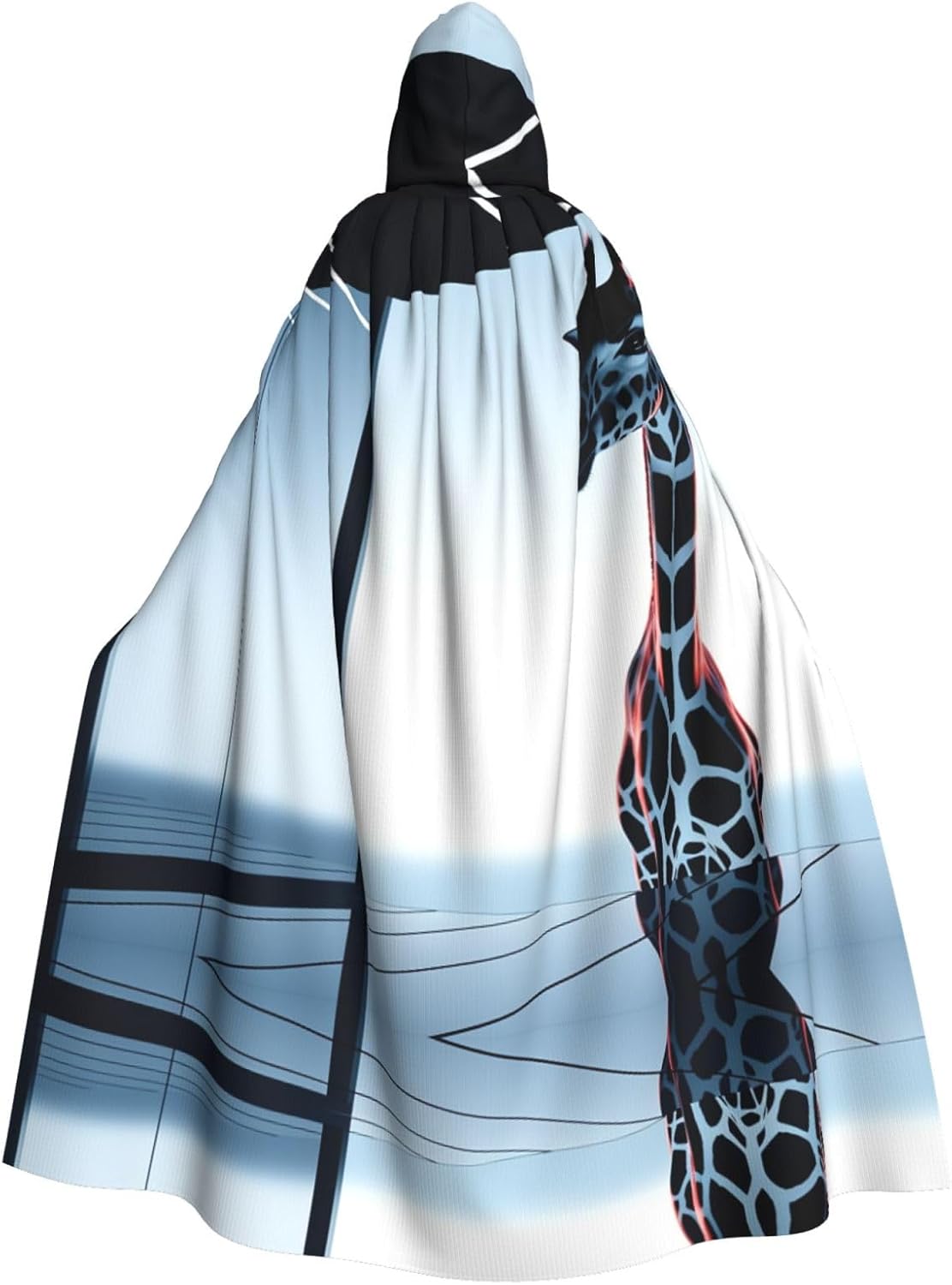 giraffe Unique Darkness Poncho Shawl - Customizable Wearable Blanket for Women, Perfect Halloween Costume Accessory, Knight, Akatsuki, and More