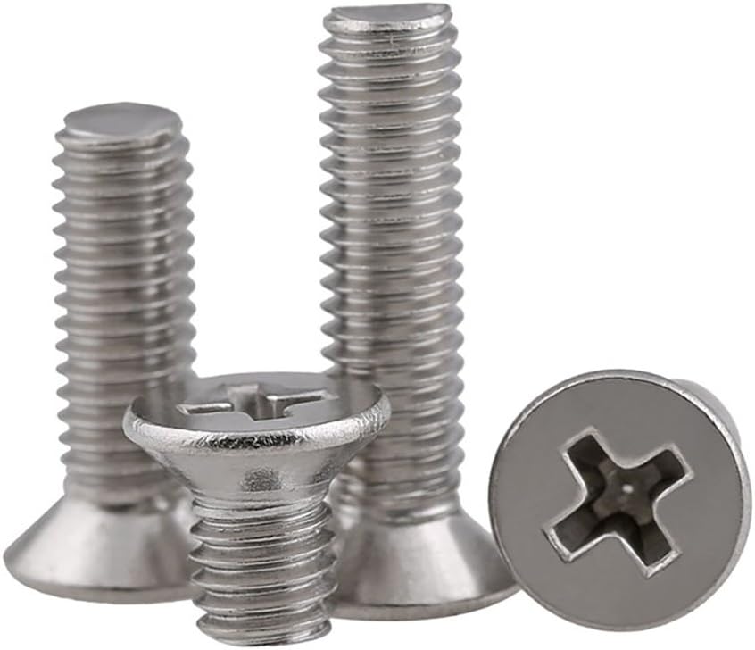 Sinmova 10PCS Stainless Steel M8 x 75mm Phillips Flat Head Countersunk Bolts Machine Screws