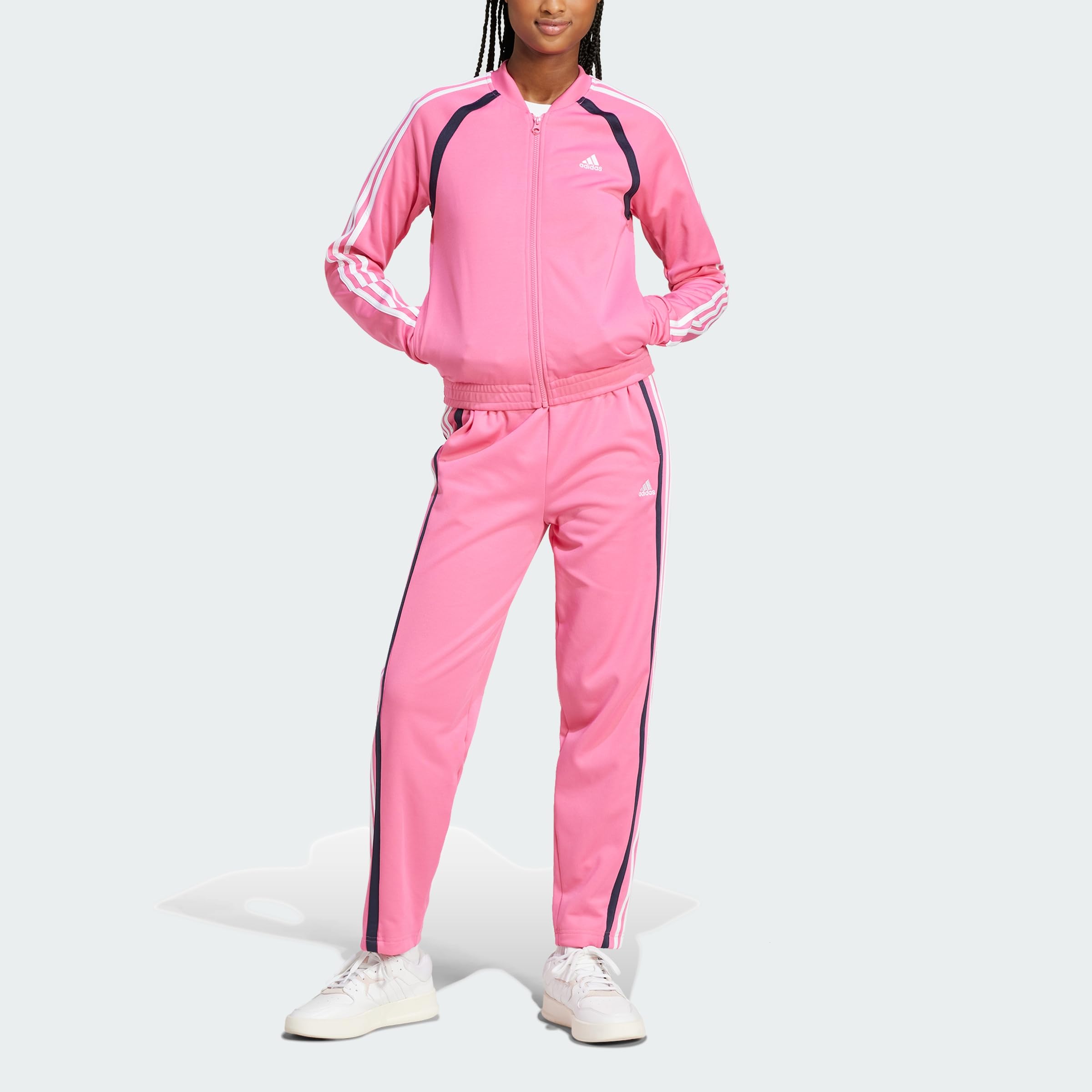 adidas Women Teamsport Track Suit Cotton Pink XL