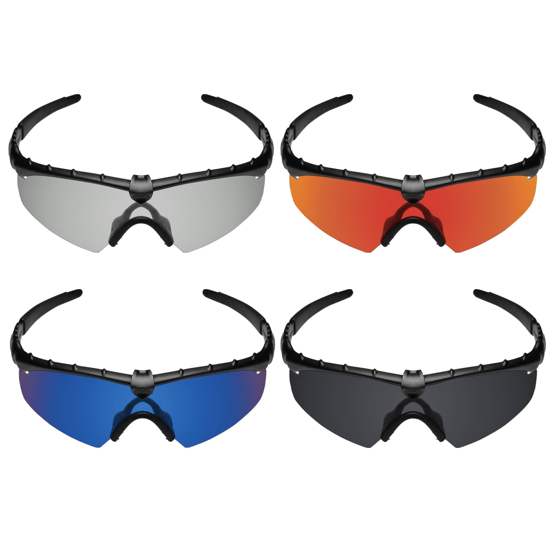 Galvanic 4 Pieces Polarized Replacement Lenses for Oakley M Frame 2.0 Strike Pack P01