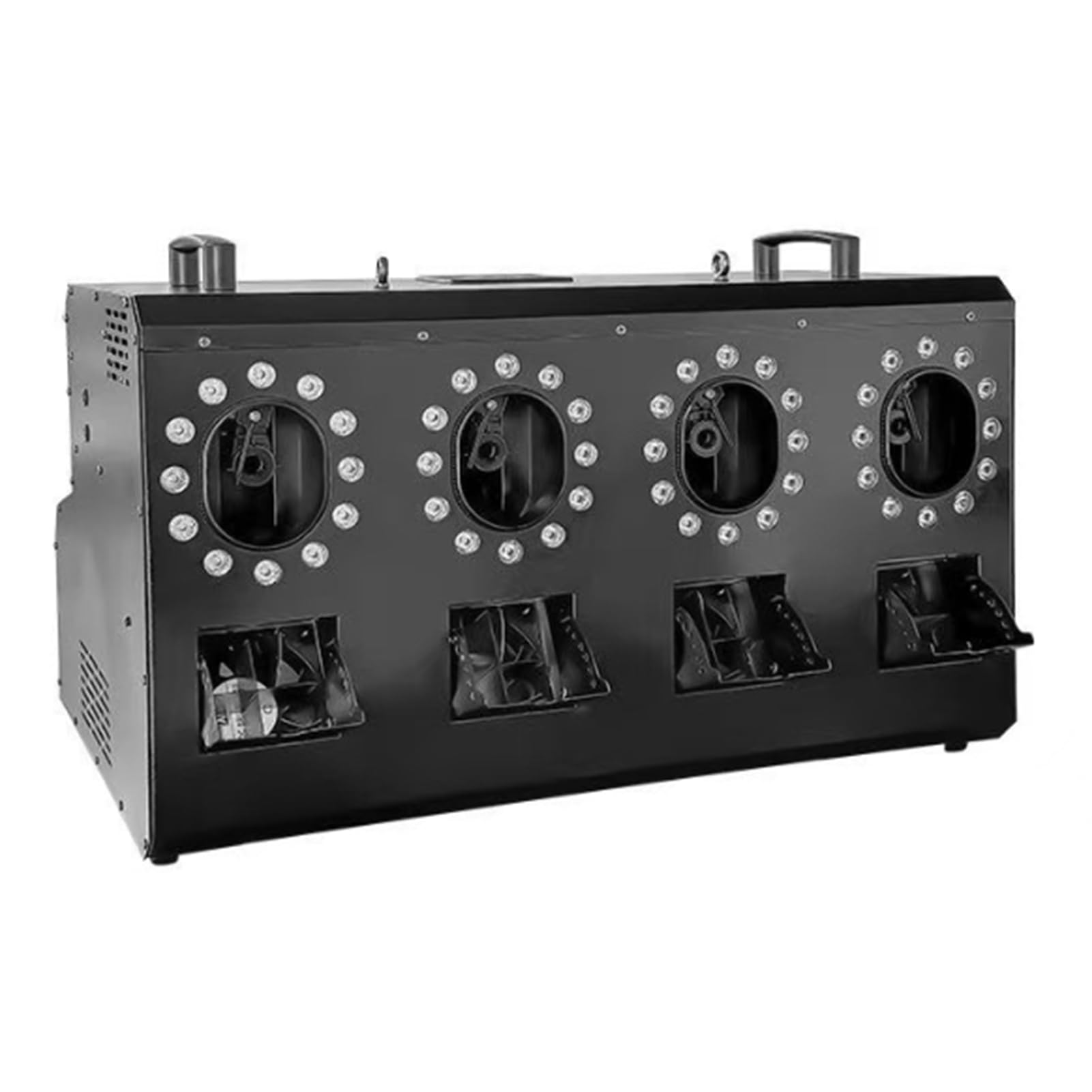 MáQuina de Burbujas de Humo con Led de 3000 W, 4 Boquillas MáQuina de Burbujas De Humo Profesional con Luces, Panel de Control LCD, Capacidad del Tanque: 1.2 L