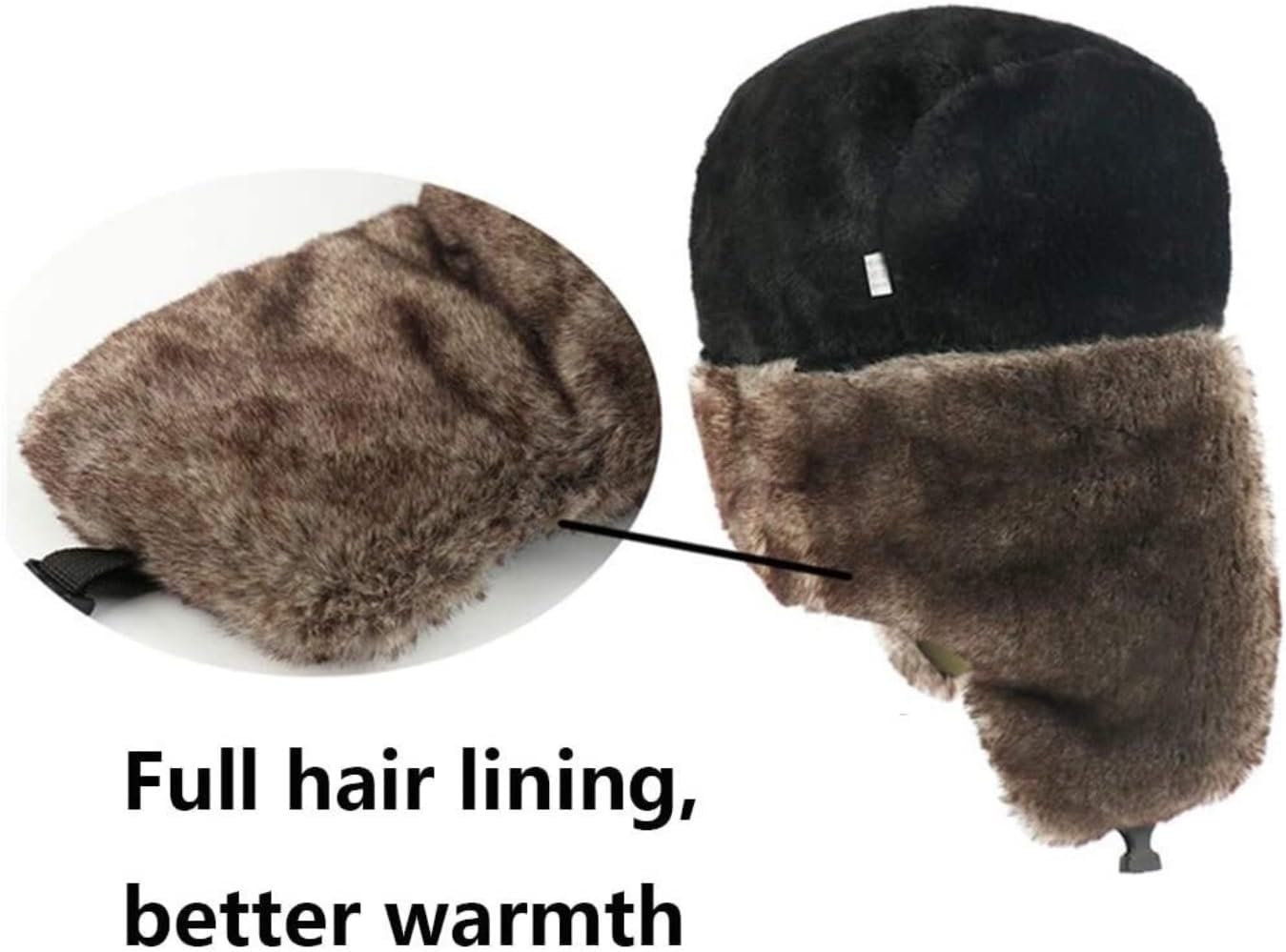 Winter Hat Winter Trapper Hat Unisex Adult Aviator Hunting Hat with Adjustable Buckle Warm Hat