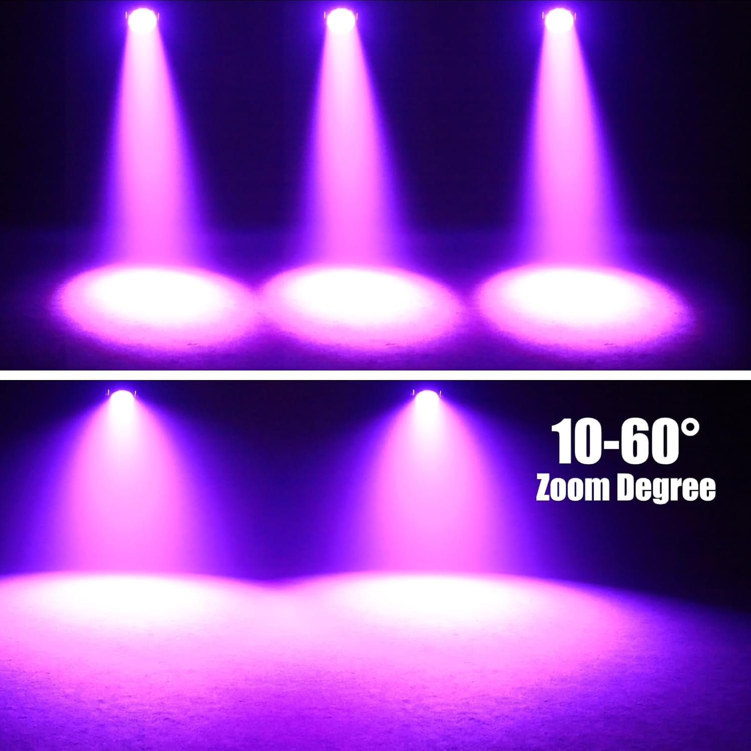 2Pcs 19x20W Teste Mobili LED con Flightcase, Beam RGBW Zoom Wash con Striscia LED d-mx512 per Palcetti Feste Club DJ Matrimoni