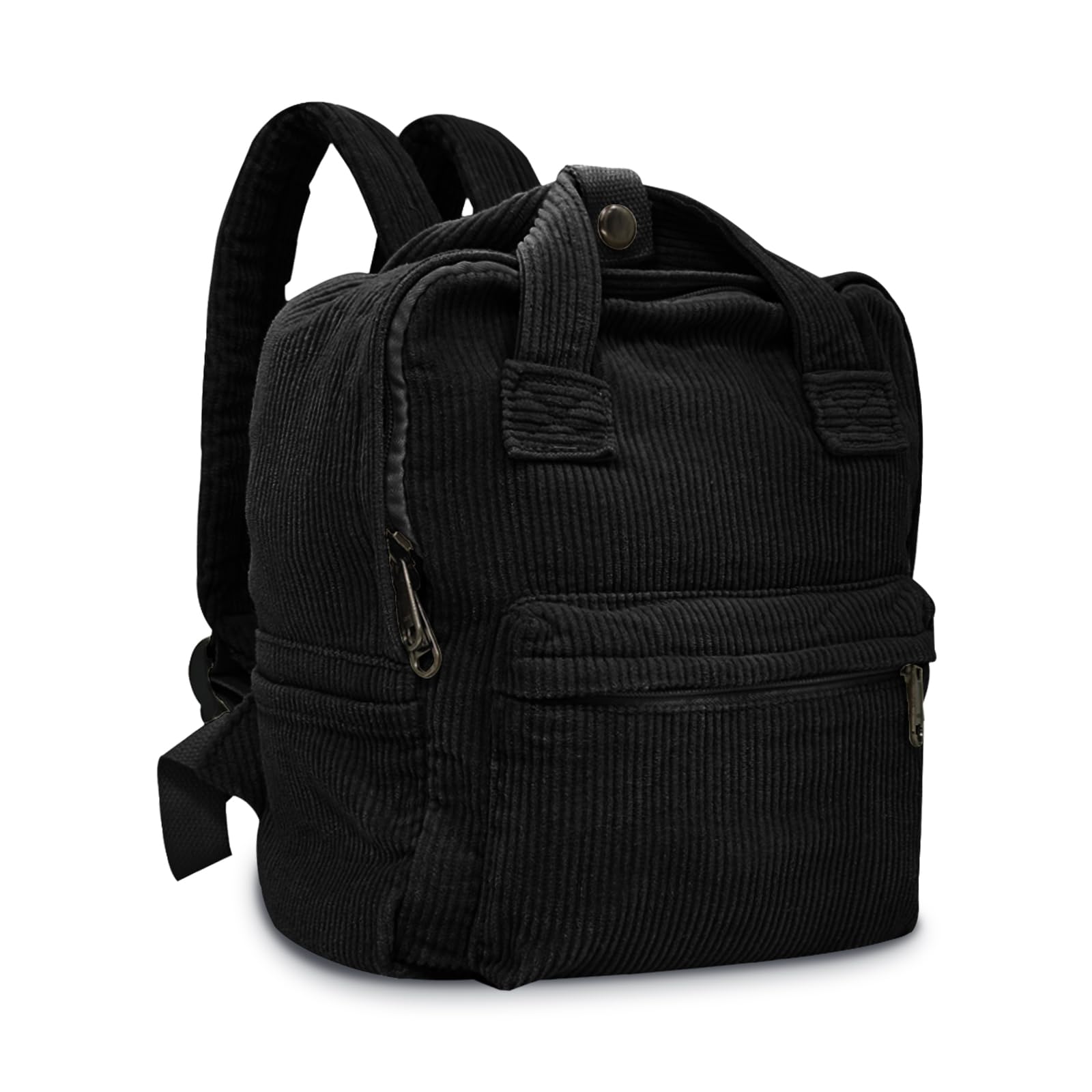 Klein Rucksack Damen Canvas/Cord Cityrucksack Rucksäcke Daypacks,Rucksackhandtaschen Kinderrucksäcke für Schule Travel Arbeit Damen Mädchen Teenager Unisex small size