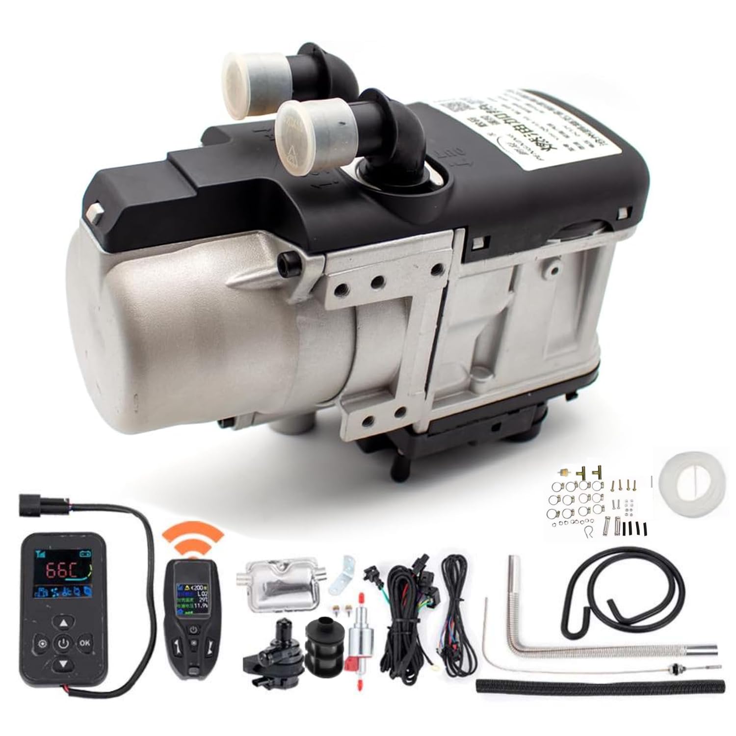 5 kW 12 V Calefacción hidrónica de refrigerante, con control remoto, combustible líquido, calefacción diésel, preparación de agua caliente, control de temperatura, programable, para barco