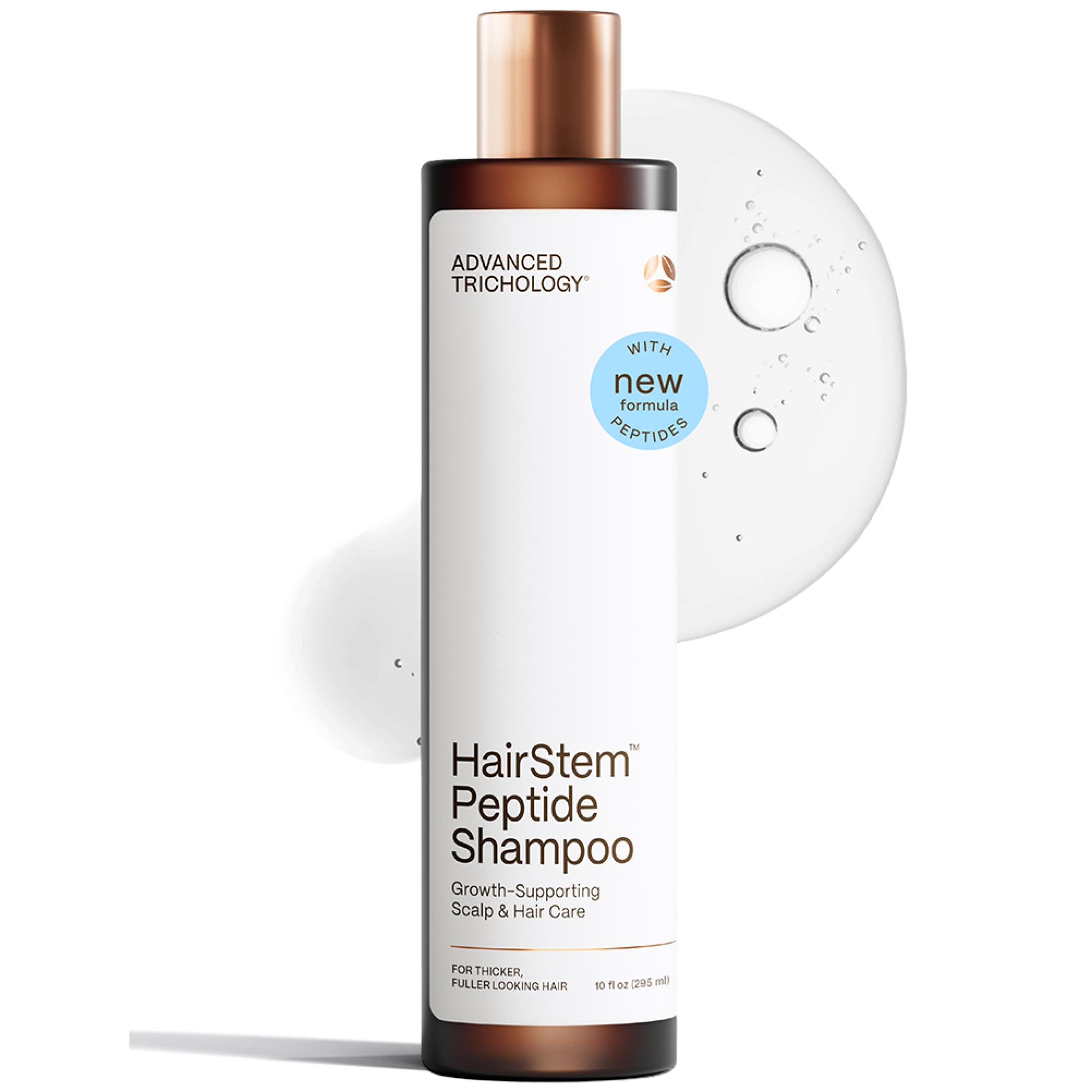 Hairstem™ Peptide Shampoo for Hair Growth | Peptide-Infused for Fuller, Stronger Looking Hair | Copper Tripeptide-1, Biotinoyl & Acetyl Peptides +
