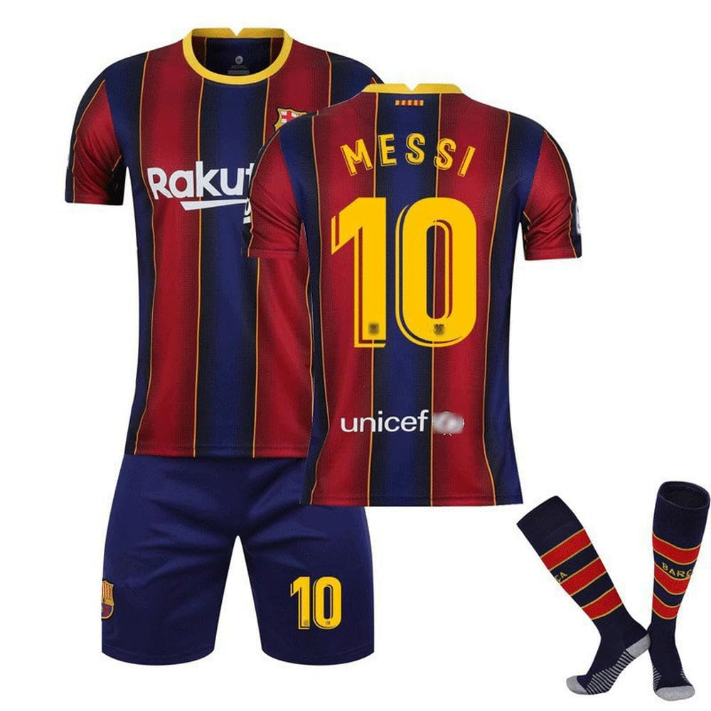 MorreZBarcelona 20-21 Main Away, No. 10 Messi Games, Children's Sports Football Clothing Boys