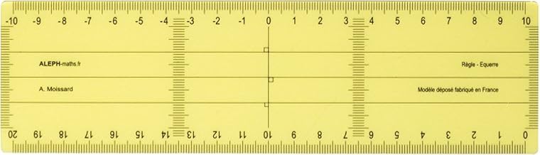 ALEPH Régle Equerre Plastique Grand Modèle - 20 cm