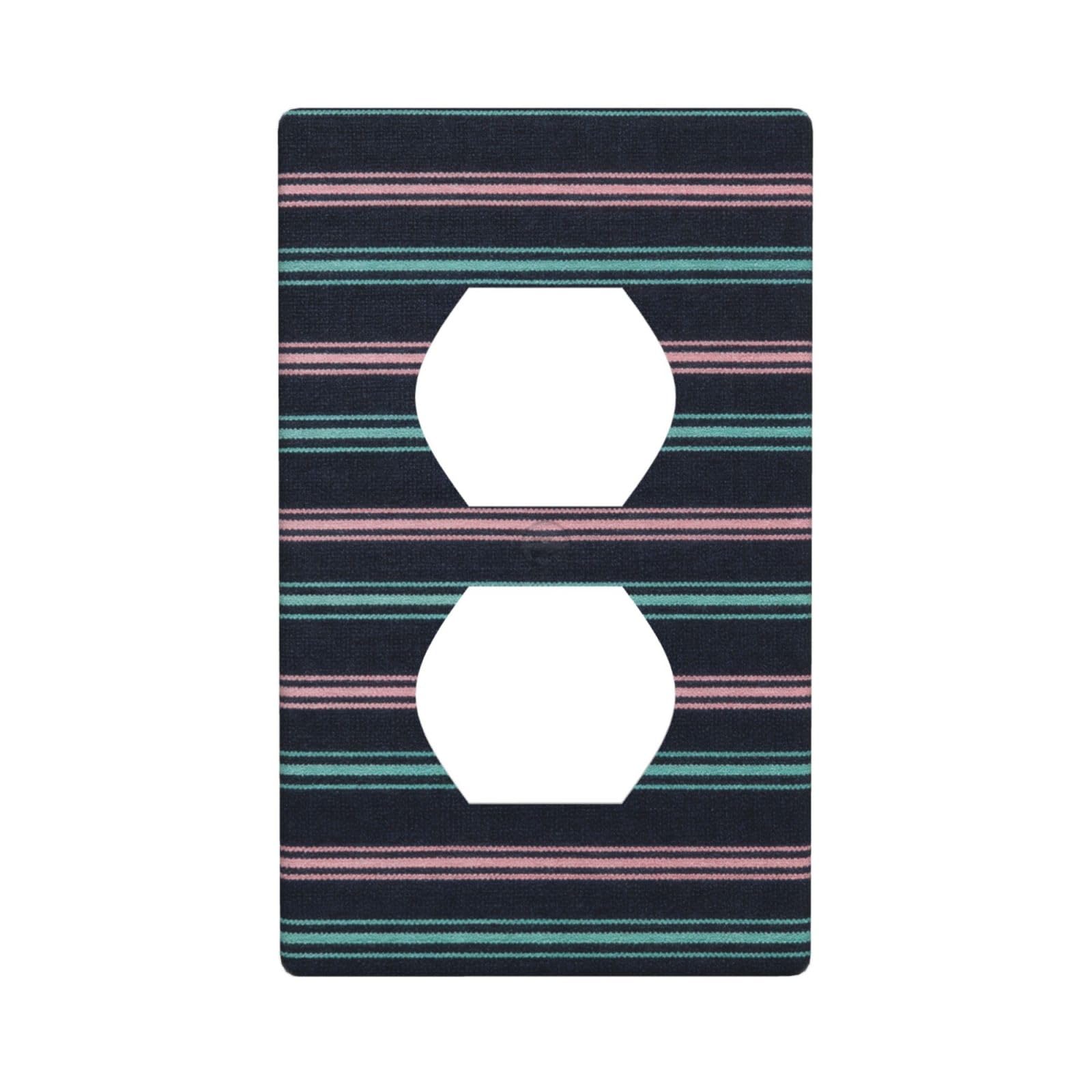 Pin Stripe Unbreakable Polycarbonate Switch Plate-1 Gang Screwless Wall Plate for Home Office