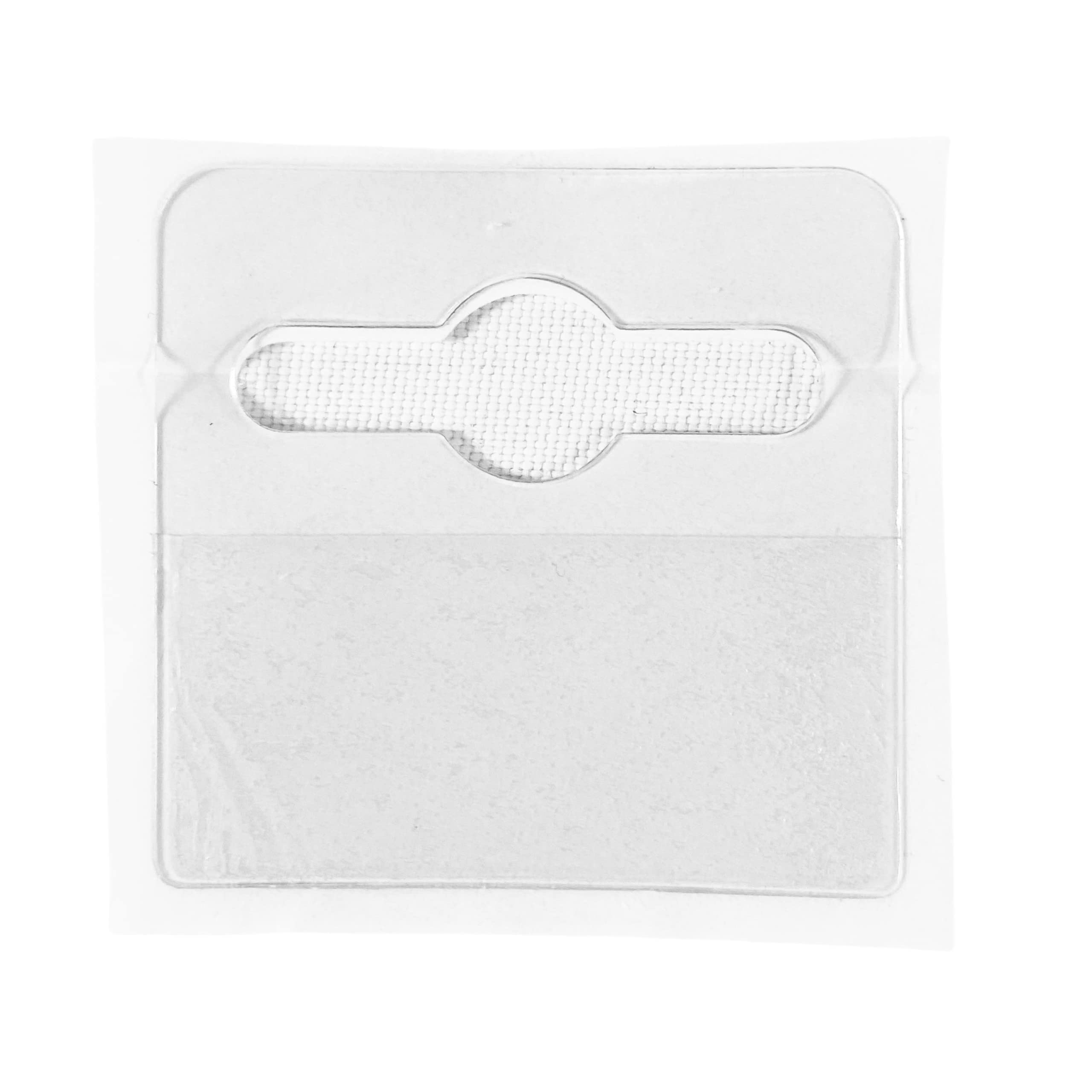 GSA Rigid Euro Slot Hang Tabs Roll for Store Retail Displays | Sticky Hanging Tags for Retail Products 41mm x 43 mm 350 Microns Thick (1000)