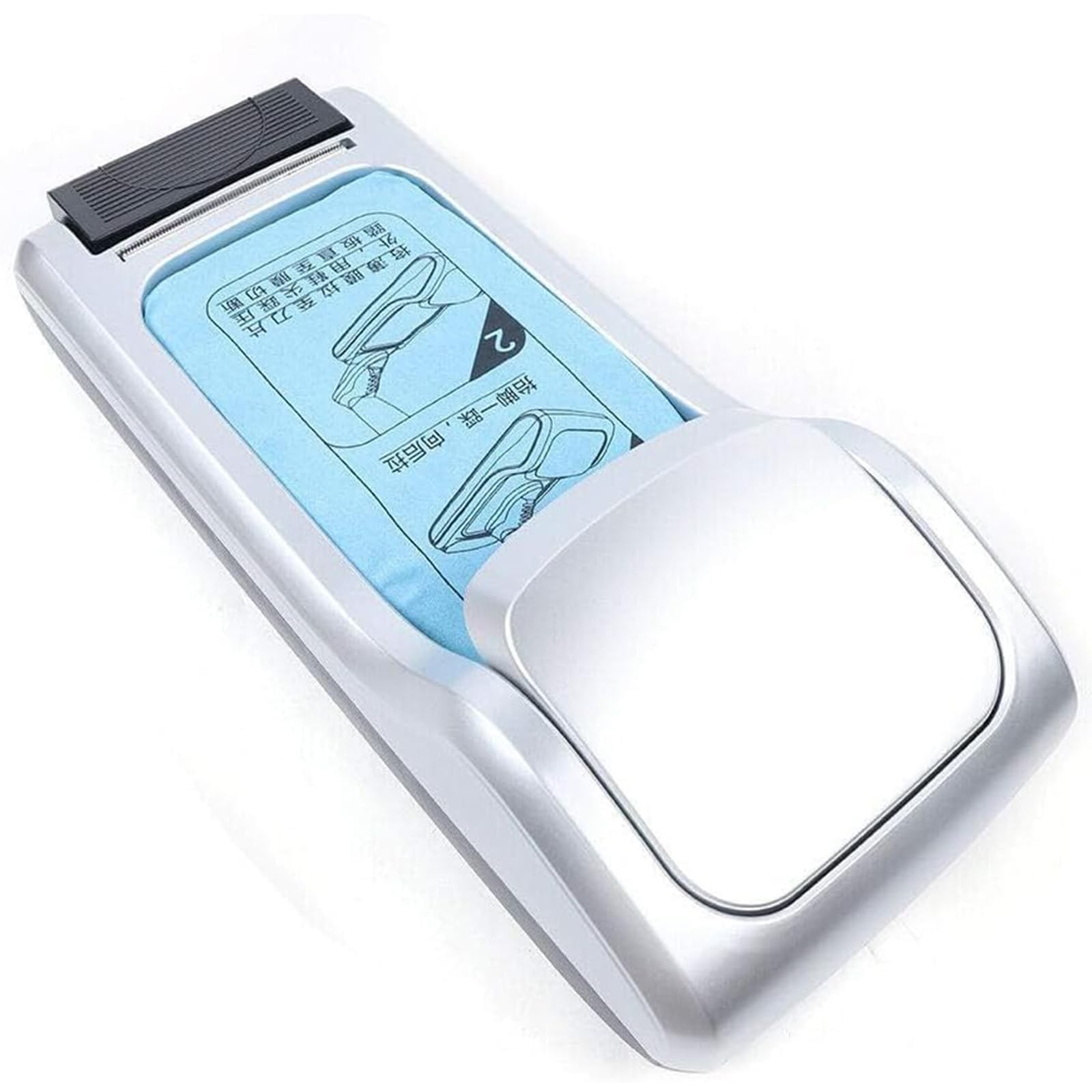 Automatischer Schuhüberzieher Spender, Nicht Elektrische Schuhfolienmaschine Mit 1 Rolle PE-Folie, Bodenschutz Für Zuhause Büro Und Klinik, Rutschfest Für Alle Größen silver