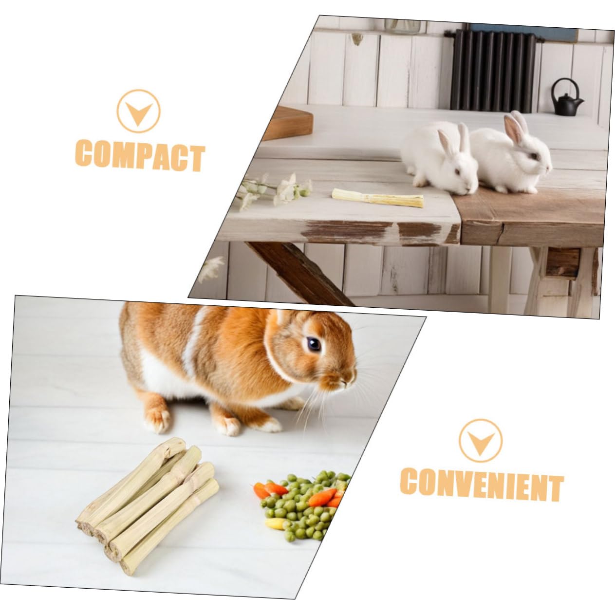 BESTonZON Chinchillafutter Aus Bambusrohr Kaninchen-kauknochen Kleintierspielzeug Für Hamster Rattenzubehör Handgemachte Snacks Für Haustiere Natürliches Zubehör Für Chinchillas Und Meerschw
