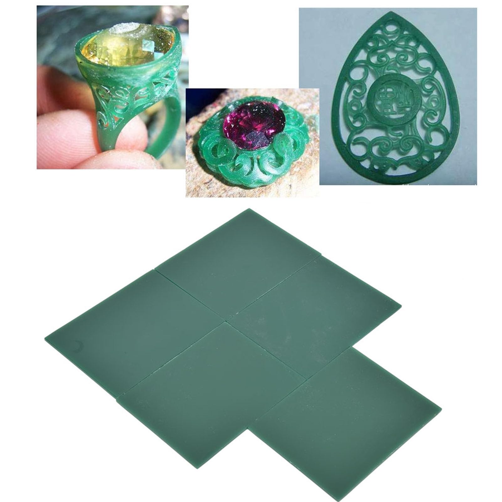 KooingTech 5pcs Jewelry Wax, 2.76 * 3.54 * 0.08in Casting Wax, Carving Wax, Modeling Wax for Cast and Carve Different Jewelry Patterns - Image 4