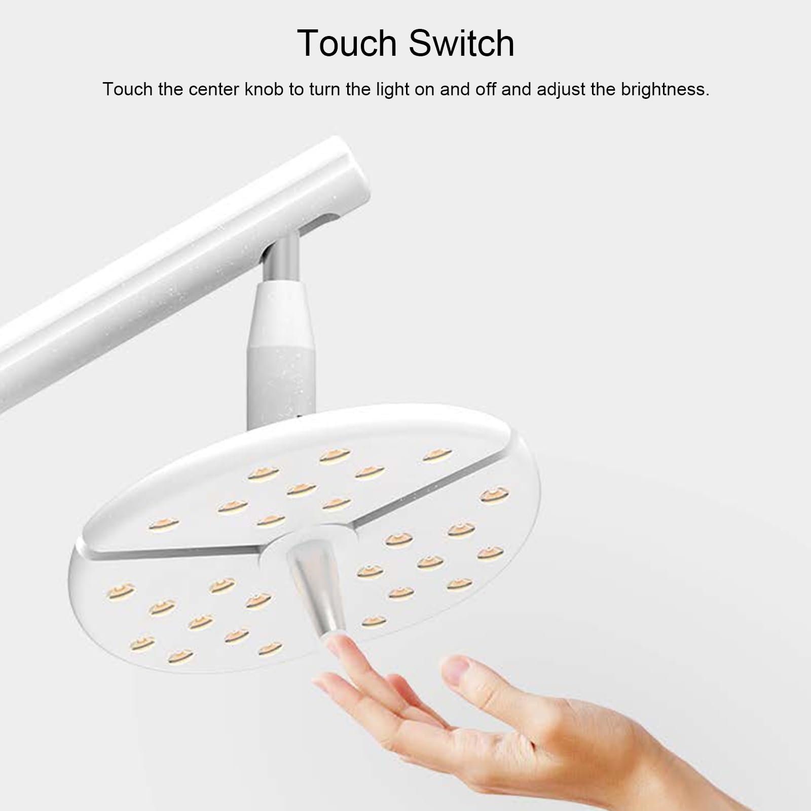 Lampada LED Senza Ombre Da Parete, Lampada Medica for Ausilio Chirurgico, Luminosità Regolabile, Interruttore Touch, for Ospedale