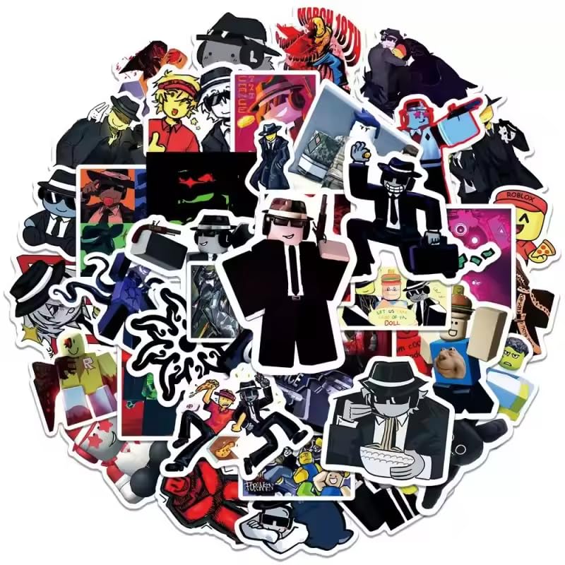 Forsaken Stickers - 50PCS Horror Video Game-Inspired Stickers Pack Cool Dark Cartoon Game Characters Vinyl Waterproof Stickers for Kids Teens Adults Laptop Water Bottle Phone Skateboard Decals